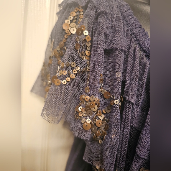 Free People Women's Sequined Blouse - Picture 4 of 5